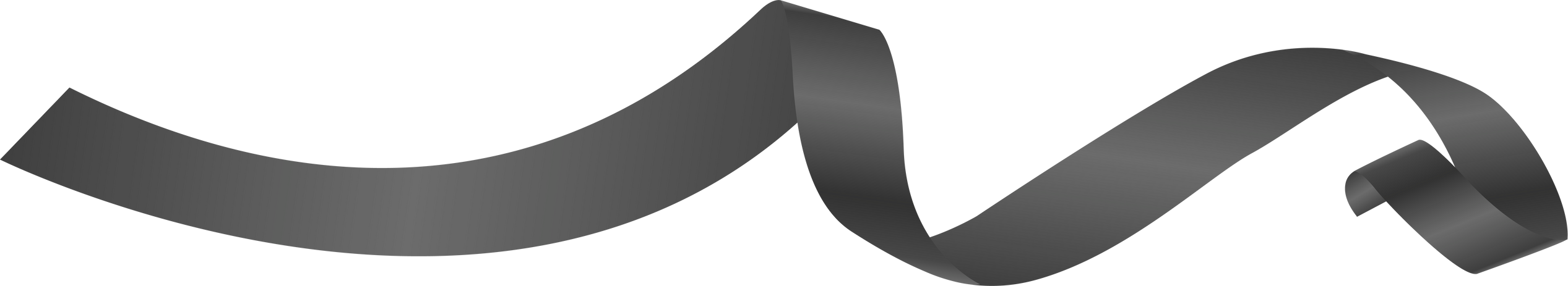 Realistic black ribbons